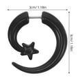 thumbnail image 2 of CRILSTYLEO 1Par Aretes Unisex Acrílicos Negro Con De Espiral Para Un Estilo Único Y Cómodo, 2 of 7