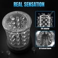 thumbnail image 4 of Male penis stimulation masturbation cup, with 7 thrusting and rotating modes, hands-free massager, 3D textured ABS+TPE material, blue, 4 of 6