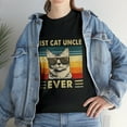 thumbnail image 2 of Best Cat Uncle Ever Vintage Retro Cat Dad Father Day T-Shirt, 2 of 2