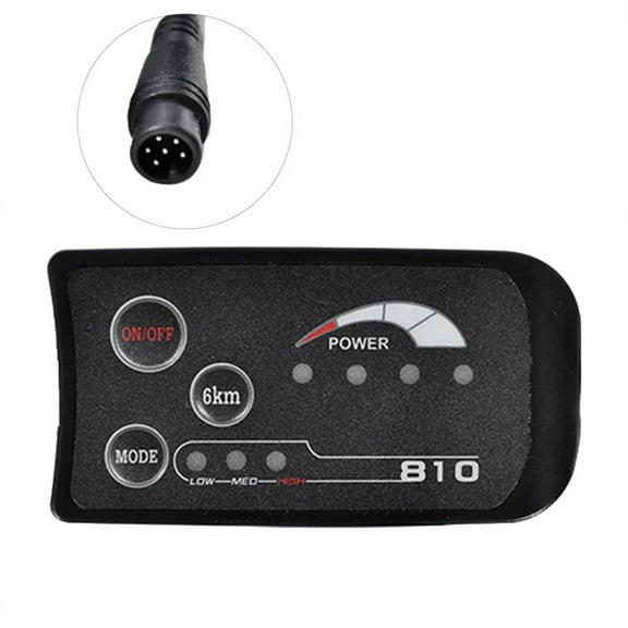 6PIN 48V S810 E-Bike LED Display Meter IP65 UART for Electric Bicycle Bike