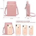 thumbnail image 4 of Bolso bandolera para teléfono celular para mujer - Bolso pequeño de cuero de PU Monedero para mujer con ranuras para tarjetas y cremallera y correa brillar Juguete, 4 of 5