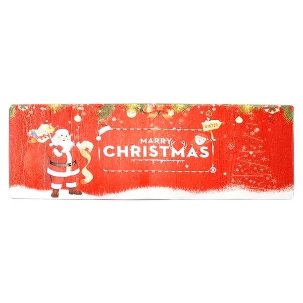 Alfombra decorativa antideslizante de 58 cm x 183 cm Navidad Papá Noel