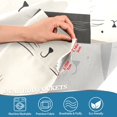 thumbnail image 3 of Yayeee Kitchen Curtains Tier Pair Light Filtering 27"x36" Rod Pocket Short Cafe Window Panel, White Cute Cats, 3 of 7