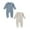 Grey 1PCS & Blue 1PCS, variant on Baby Boys Girls Bodysuit Pajamas Romper Jumpsuit Comfort Long Sleeves Sleeper Newborn Girl Sleepers 3PCS