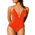 thumbnail image 1 of Cathalem Women's Swimsuits Ruched One Piece Swimsuits Tummy Control Bathing Suits Beach Swim Wear,RD2 S, 1 of 5
