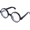 thumbnail image 1 of Gafas de nerd, negras, gafas de cuerno, nerd simpático, idiota especializado, extravagantes, carnaval, mardi gras, fiesta temática, disfraces, accesorios, 1 of 5