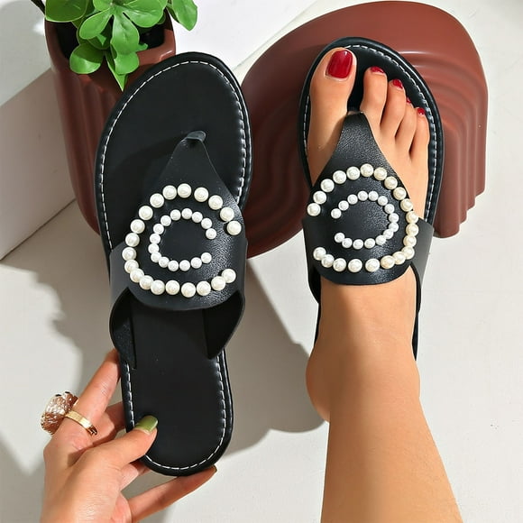 Gspmoly Flat Dress Shoes for Women, Women's Fashionable Casual Summer New Style Solid Color Comfortable Daily Wear Square Toe Flat Slippers Ballet Flats for Women Black 37