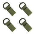 thumbnail image 1 of 4 hebillas de correa de nailon con ganchos para colgar en el cinturón, llavero multiusos, mosquetón en forma de D Verde, 1 of 9