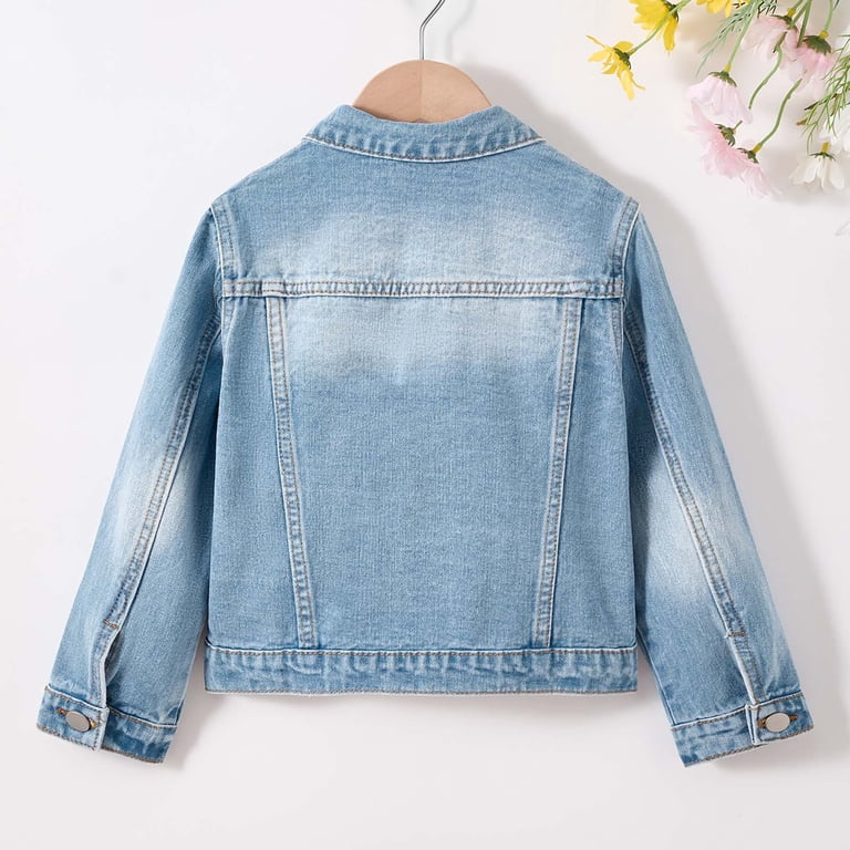 SGMVNU Toddler Boys Girls Jean Jacket Kids Denim Jacket Long