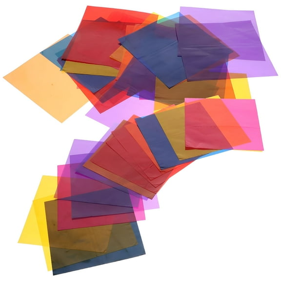 CCOCC 84 Sheets Cellophane Paper Gift Packaging Packing Wraps Wrapping Colored Material Translucent