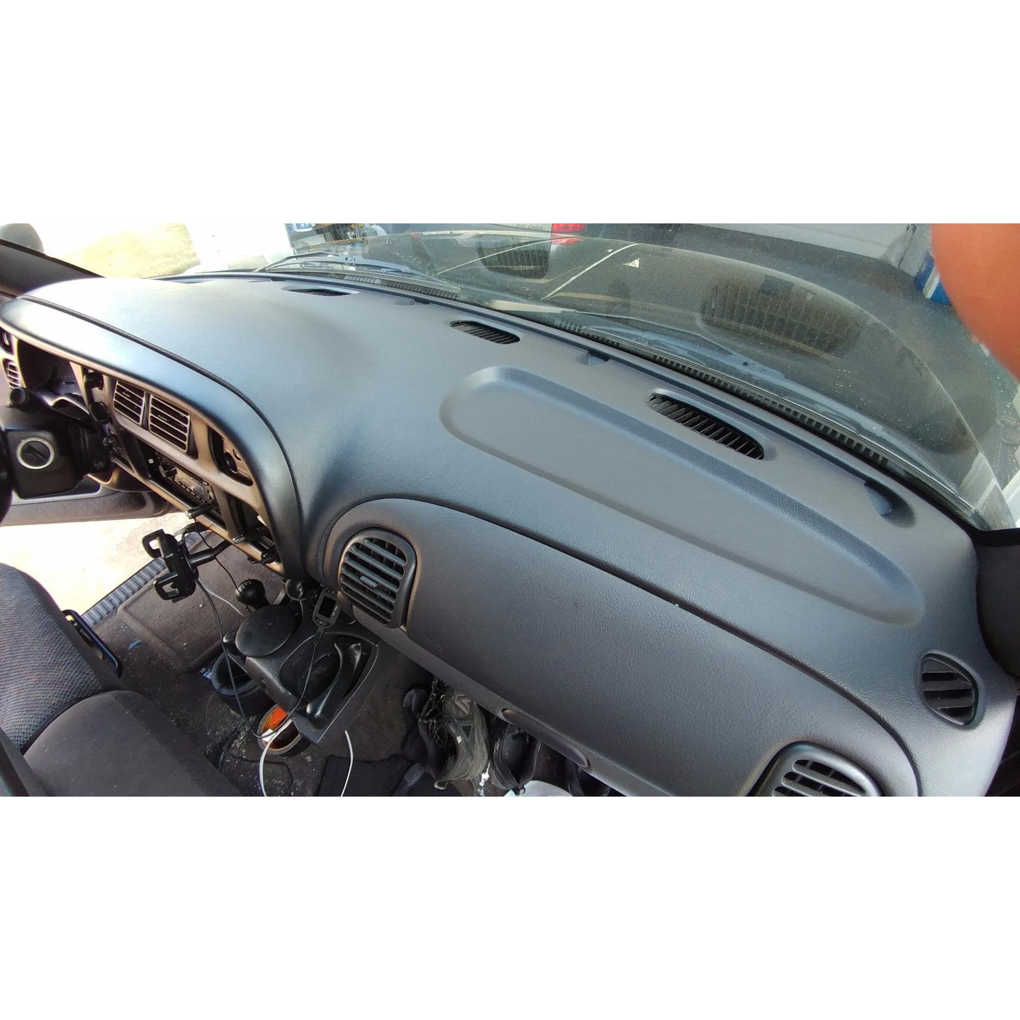 Kojem Dashboard Cap for 1998 1999 2000 2001 Dodge Ram 1500 2500 3500 Truck ABS Plastic Dash Board Pad Cover Protector Overlay Gray