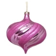 thumbnail image 2 of DAK 5.75 in. Shatterproof Glitter Swirl Onion Christmas Ornament - Set of 4, 2 of 2