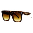 thumbnail image 3 of Oversized Square Sunglasses Unisex Flat Top Hipster Style UV400 Tortoise, Brown, 3 of 5