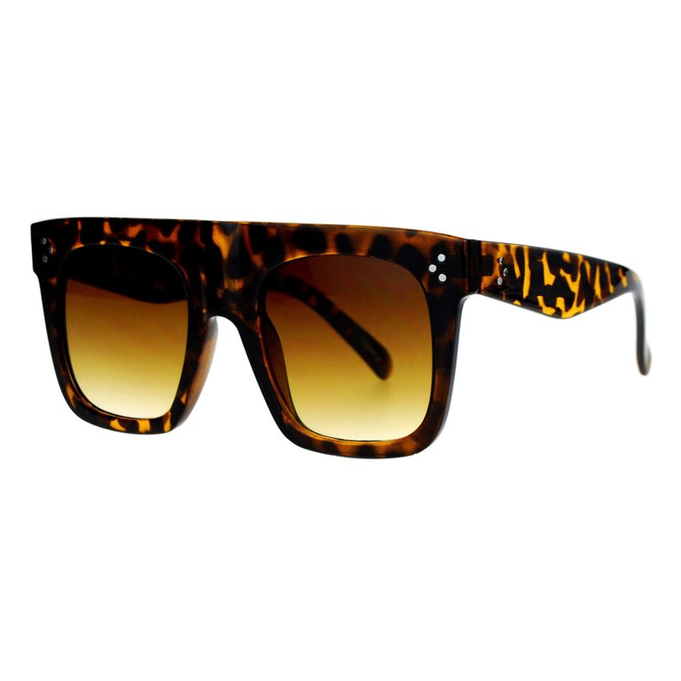 Oversized Square Sunglasses Unisex Flat Top Hipster Style 