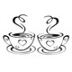 thumbnail image 4 of Worallymy tazas de café café té pegatinas de pared arte vinilo calcomanía cocina restaurante Pub Decoración Worallymy JD735795568, 4 of 6