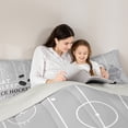 thumbnail image 5 of Castle Fairy Children Teens Adults Eat Sleep Ice Hockey Bedding Comforter Set 2pcs,Black Grey Twin Comforter Sets Microfiber,Sport Gamer Breathable Bedding Set,Ultra Soft Home Decor,Reversible, 5 of 8