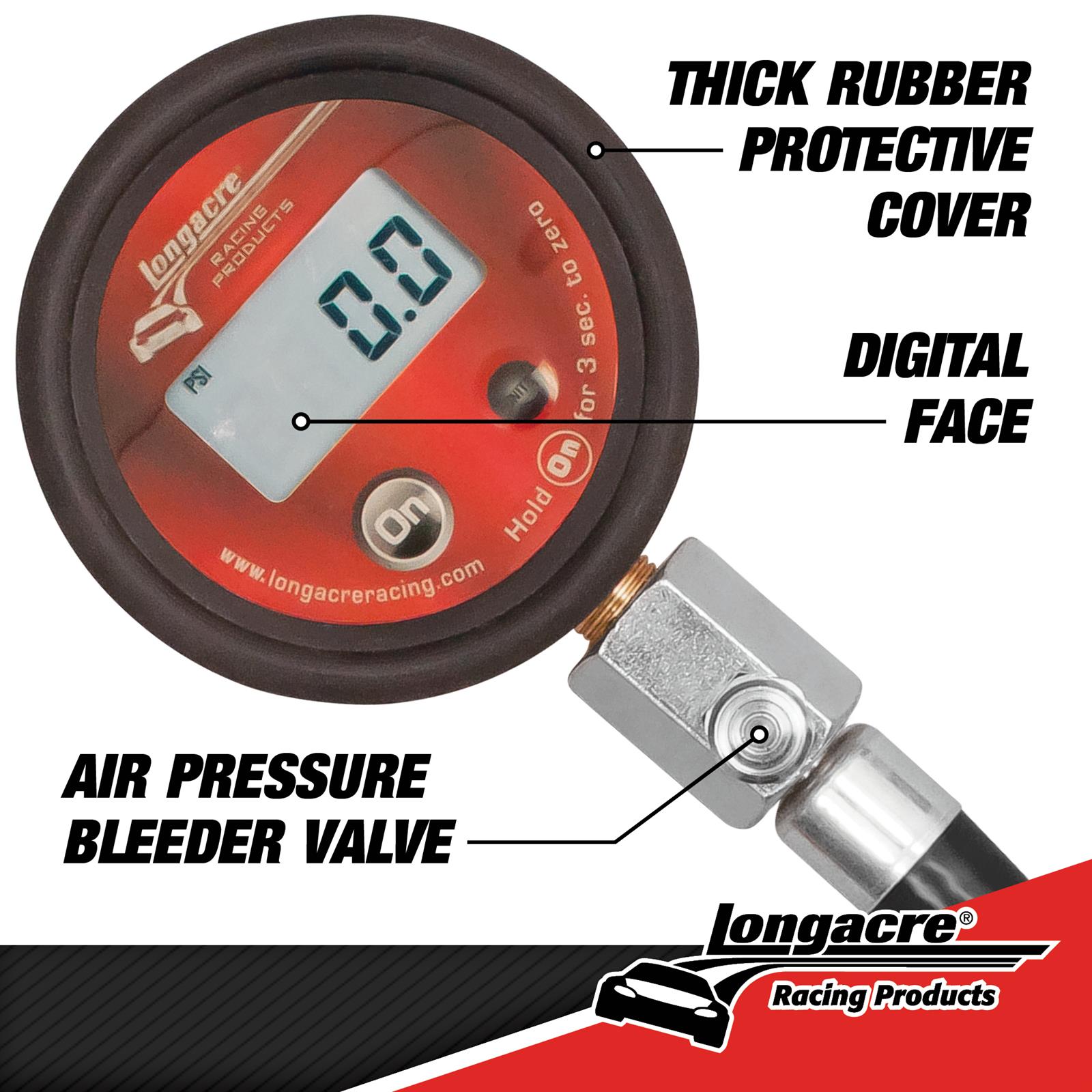 Longacre® 52-53036 100 PSI Digital Tire Pressure Gauge - image 2 of 9