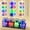 Transparent Black+clear+transparent Colorful, variant on 4Pcs LED Keyboard Fidget Clicker Keychain | Pastel Stress Relief Fidget Toy for ADHD Anxiety Adults Gifts