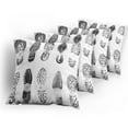 thumbnail image 5 of Ambesonne Grunge Throw Pillow Cover 4 Pack, Damaged Murky Artisan, 18", Grey and White, 5 of 7