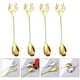 thumbnail image 5 of Juego de 4 cucharas para remover café, cucharas de té con mango largo, cucharas decorativas doradas, 5 of 8