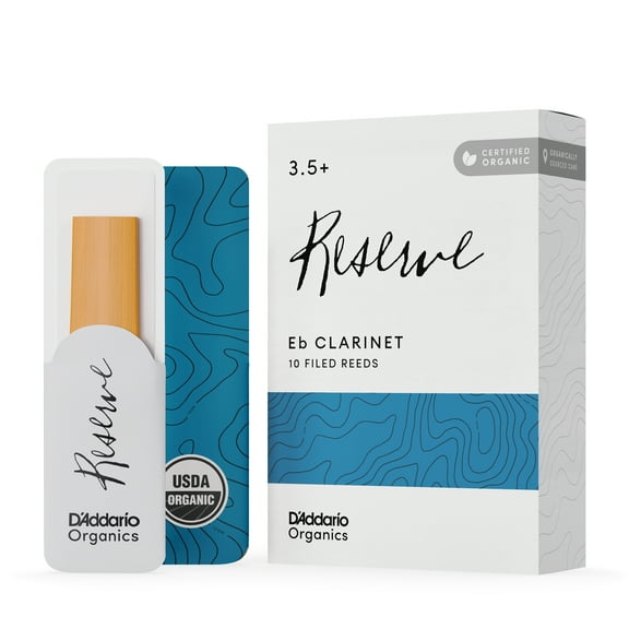 D'Addario Organic Reserve Eb Clarinet Reeds, Box of 10, Strength 3.5 