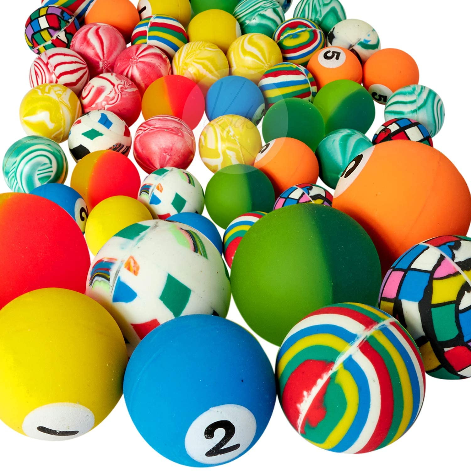 30 Pieces Jet Bouncy Balls 30mm Bounce Ball Mixed Colour Party Bag ...