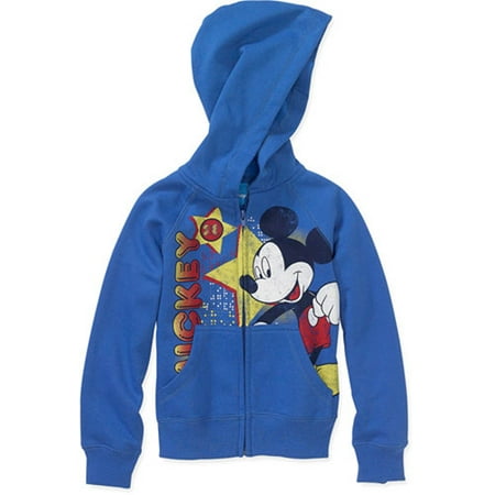 Disney - Disney - Boys' Mickey Mouse Fleece Full Zip Hoodie - Walmart.com