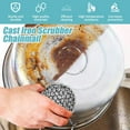 thumbnail image 2 of Chain Mail Scrubber Cast Iron Sponge Chainmail Scrubber Cleaner with Silicone Pad for Skillet Pre-Seasoned Pan Dutch Ovens, 2 of 8