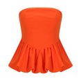 thumbnail image 6 of aidice Tube Tops for Women Strapless Sleeveless Chest Warpped Tanks Summer Casual Club Wear Women's Top, 6 of 8