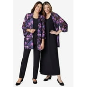 Woman Within Plus Size 4-Piece Jacket/Tank/Dress/Pant Set