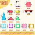 thumbnail image 2 of RONGJIANG Magnetic Tiles Toys for Toddlers Kids,121 Pieces Magnetic Toys Kids Magnetic Building Blocks Preschool Magnet Set Educational Stem Toys., 2 of 7