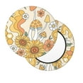 thumbnail image 2 of Haiem Groovy Hippie Flower Mushrooms Cushion Round Bar Chair Seat Cover Bar Chair Cushion Covers Elastic Washable Bar Chair Cover,Protects from Scratches and Stains-12 inch, 2 of 7