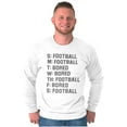 thumbnail image 3 of Bored Football Sport Schedule Men's Big & Tall Long Sleeve Graphic Tee Brisco Brands 2X, 3 of 5
