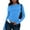 127#Blue, variant on Women Slim Fit Crop Tops Crewneck Skinny Shirt Long Sleeve Y2K Casual Basic Solid Color Going Out Tight Tee Blue S