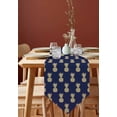 thumbnail image 2 of Summer Pineapple Triangle Table Runners Long Dresser Scarves Table Decoration for Wedding Party/Graduation Ceremony/Banquet Tropical Fruit Geometric Navy Blue, 2 of 7