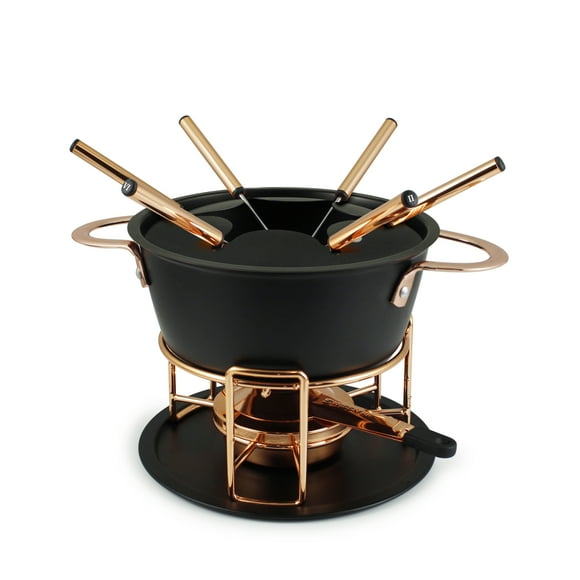 Swissmar Realp Ensemble de Fondue en Aluminium Moulé 11 Pcs, Antiadhésif