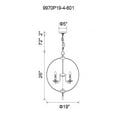 thumbnail image 3 of CWI Lighting Esia 4 Light Traditional Metal Chandelier in Chrome, 3 of 3