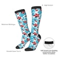 thumbnail image 6 of Fotbe Hawaiian Style print Women's Men's Novelty Crew Socks Cotton Socks Knee High Socks for Walking,Running,Nurses,Pregnancy, 6 of 8
