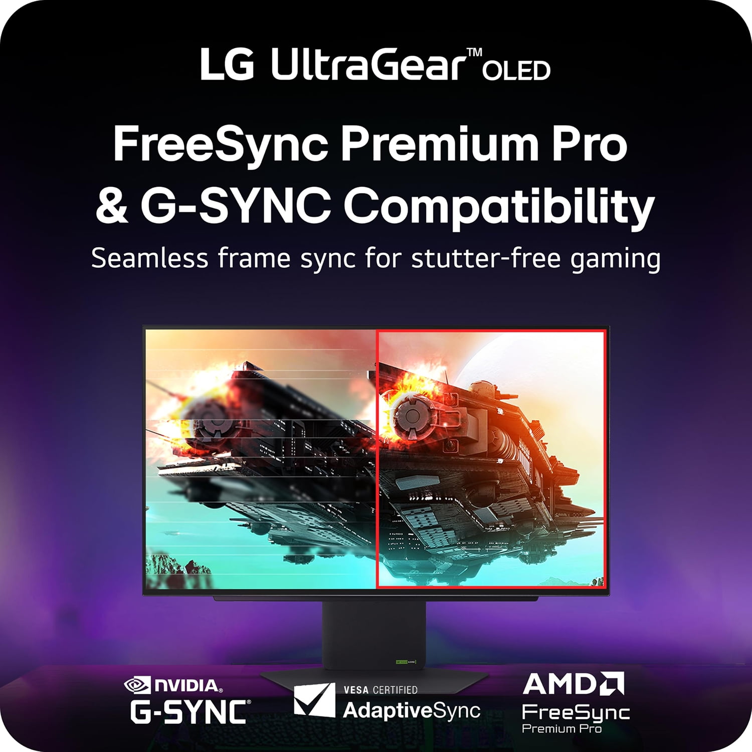 LG 32 Inch UltraGear OLED Dual Mode 4K UHD G-Sync Compatible Gaming Monitor