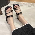 thumbnail image 2 of Vedolay Platform Sandal Platform Sandals Women Cute Slides with Comfort Memory Foam,Black 8, 2 of 4