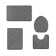 thumbnail image 2 of Set de alfombrillas de baño de espuma modernas de 4 piezas | Respaldo antideslizante de goma antideslizante de terciopelo suave | Alfombras de baño absorbentes de agua de secado rápido | 38x42cm a, 2 of 7