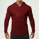 thumbnail image 2 of Sudadera con capucha deportiva de moda para hombre: sudadera de entrenamiento de color liso, mezcla de algodón, transpirable, corte ajustado, para el gimnasio, correr y ocasiones informales, 2 of 6