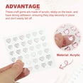 thumbnail image 3 of Uxcell Heart Stickers, Self Adhesive Acrylic Heart Rhinestones Jewel Sticker for Crafting Nail Decor DIY Pink, 3 of 6