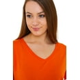 thumbnail image 6 of Wear Sierra Women’s Long Sleeve V-Neck T-Shirt, Orange Soft Pima Cotton, Small, 6 of 9