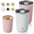 thumbnail image 1 of Automatic Magnetic Stirring Mug, 2025 Upgraded Mug with Built-In Mixer, Auto Stirring Coffee Cup (Pink+White), 1 of 1