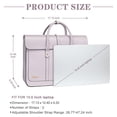 thumbnail image 3 of Bolsa para portátil MOSISO de piel sintética de 15 a 15,6 pulgadas para mujer, color lila polvoriento, 3 of 7
