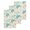 Blue Pink, variant on Teal Red Coastal Kitchen Dish Towels for Drying Dishes Set of 3, Beach Nautical Sea Turtle Coral Starfish Vintage Waffle Weave Microfiber Hand Tea Bathroom Towels Quick Dry & Absorbent Towel 12x12
