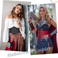 thumbnail image 3 of 2PACKS JASGOOD Corset Belts for Women Wide Lace-up Leather Waist Belt for Dresses, 3 of 12