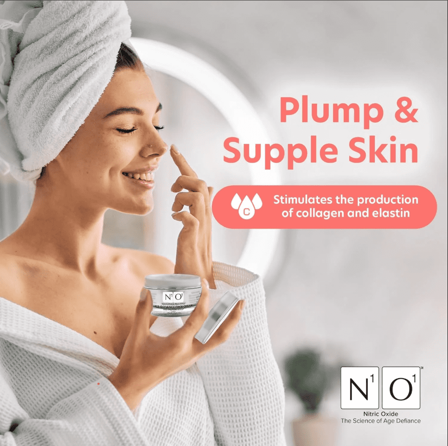 N1O1 Age-Defiance Moisturizer Face Cream with Nitric Oxide Collagen Elastin Booster, 1.75 oz