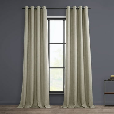 HPD Half Price Drapes Oatmeal Grommet Faux Linen Room Darkening Curtains for Bedroom & Living Room Curtains (1 Panel), Door & Window Curtains 120 inches long, Grommet curtains & drapes, 50W X 120L